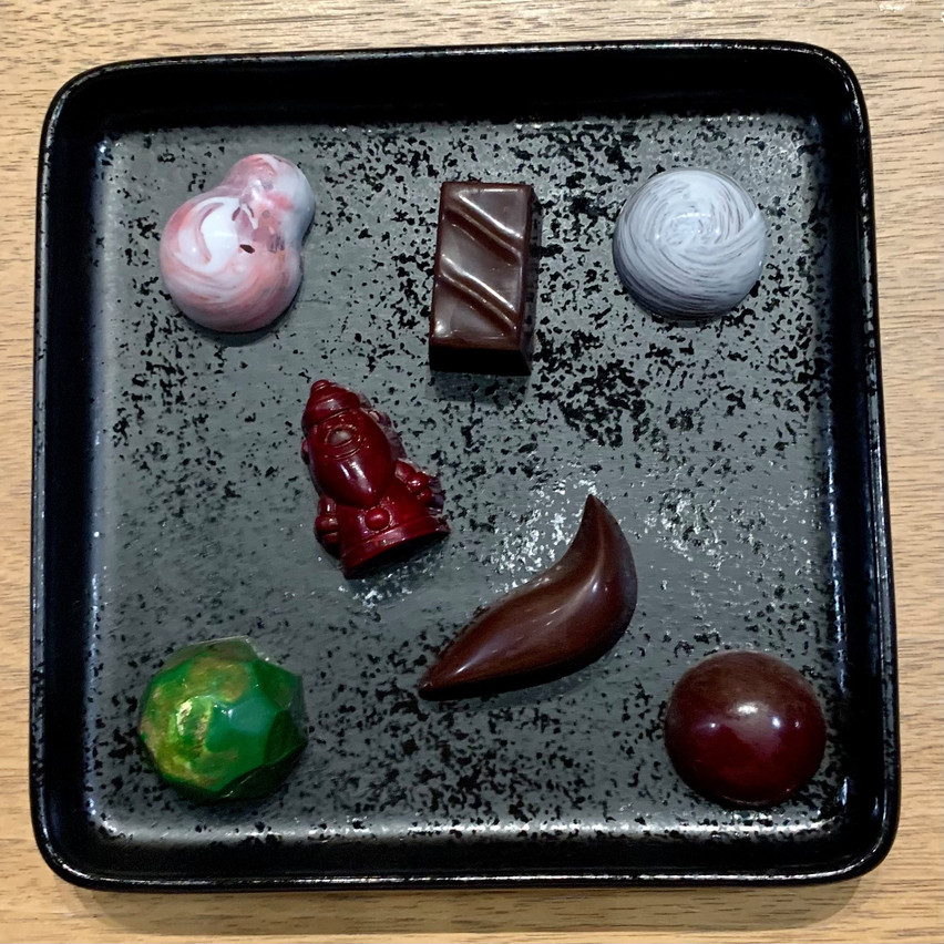 L’assortiment de chocolats confectionnés par Li Hui. (Photo: Maison Moderne)