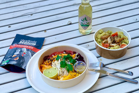 Le nouveau restaurant/coffee shop Alavita Kitchen utilise les produits bio reçus dans les boutiques Alavita pour concocter de bons petits plats frais et bio au déjeuner, permettant ainsi d’éviter au maximum le gaspillage, tout en régalant une clientèle fidèle. (Photo: Maison Moderne)