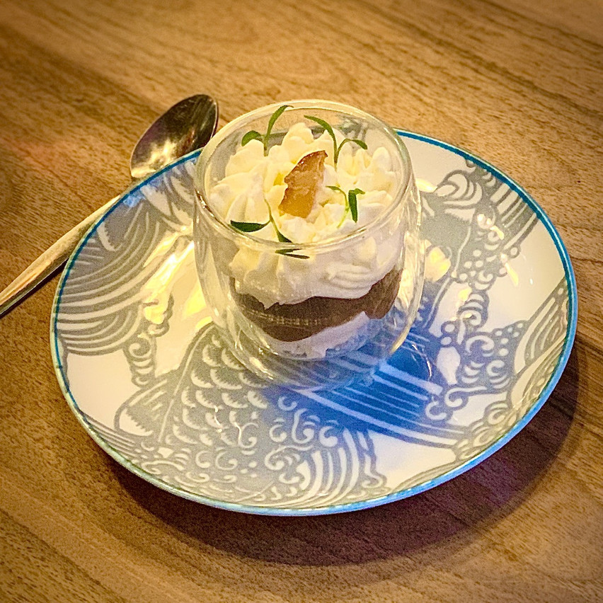 Le dessert automnal à la crème de marrons du Bellamy. (Photo: Maison Moderne)