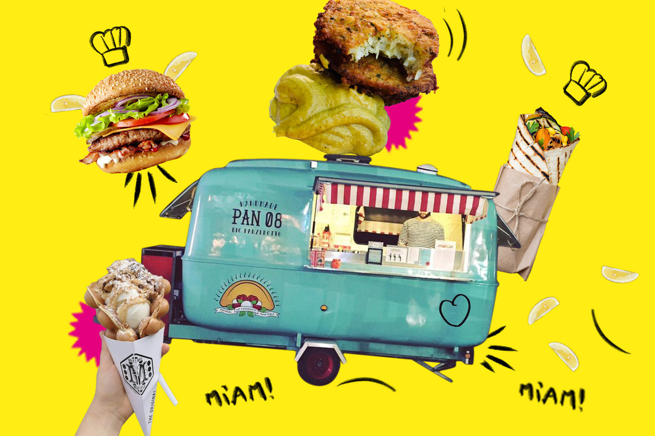 Burgers, wraps, panzerotti, muffles… Toutes les saveurs de la street food aux Rotondes ce week-end! (Design: Maison Moderne)