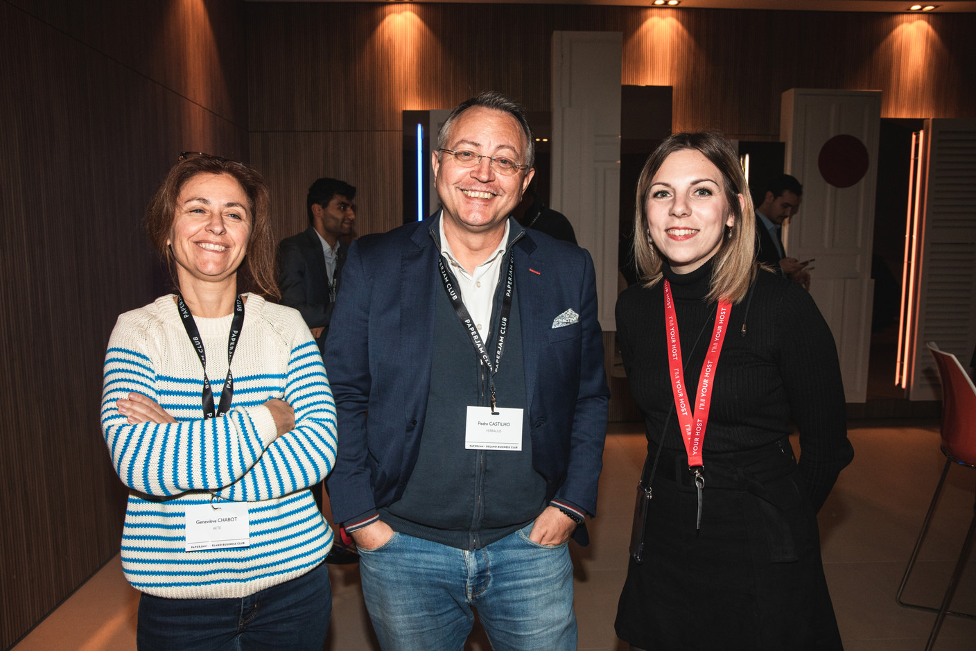 Geneviève Chabot (Aete), Pedro Castilho (Verbalius) and Pauline Schmaltz (Paperjam + Delano Business Club). (Photo: Eva Krins/Maison Moderne)