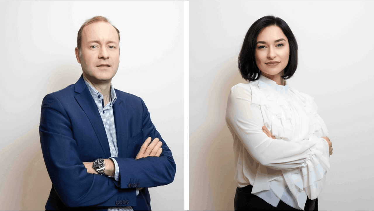 Olivier Bauwens and Nacera Mekharbeche, co-founders and CEO of Spark Immo & Relocation, are experts in relocation services. Photo: Eva Krins / Maison Moderne