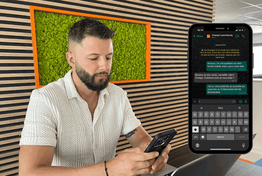 Orange innove et ajoute un nouveau canal d’interaction avec ses clients via WhatsApp. (Photo: Orange Luxembourg)