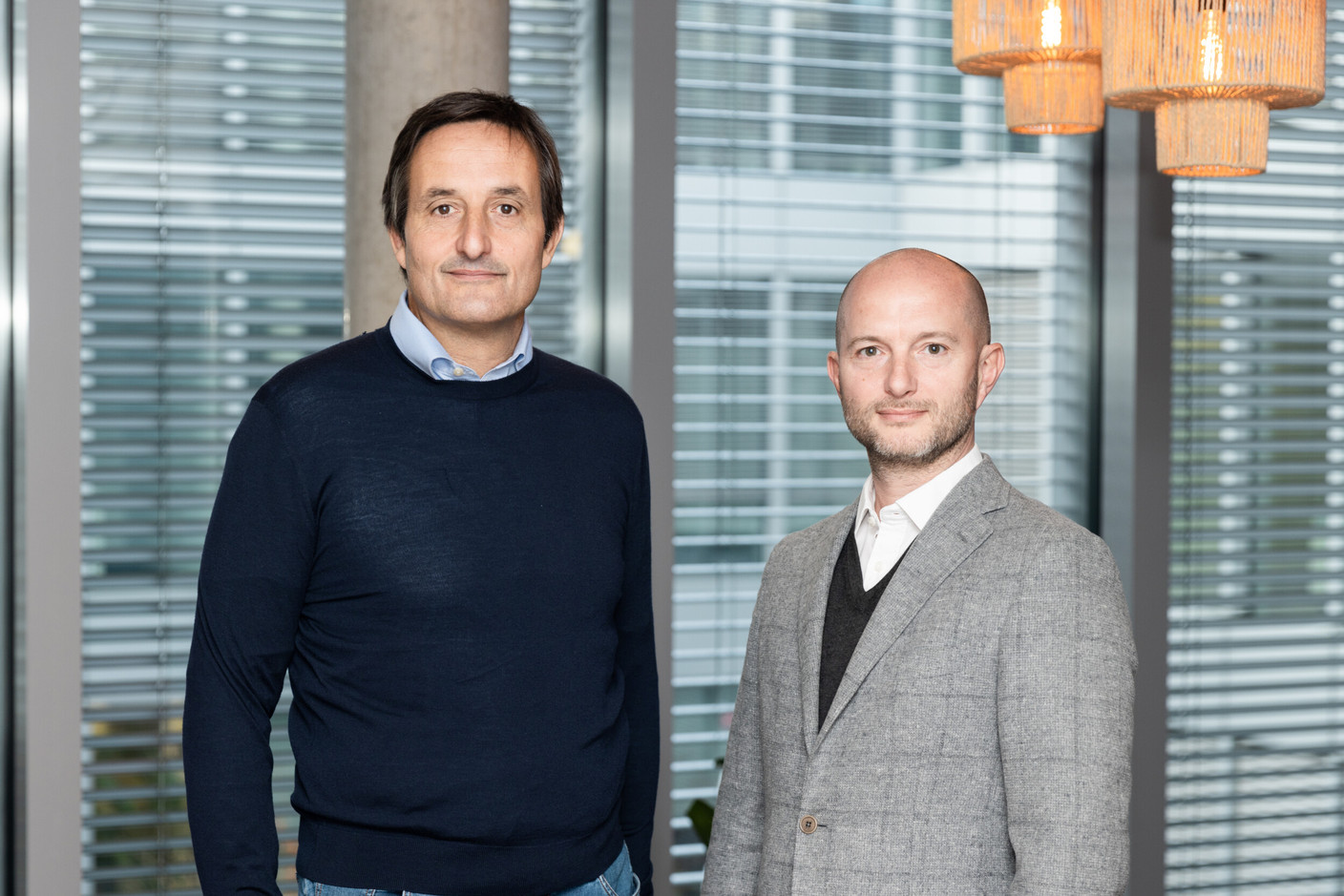 Nicolas Buck and Benjamin Collette, in 2022, when they joined forces. Today, the partnership between the four men – along with Bastien Collette and Renaud Jamar – has been consolidated under a single, more recognisable brand: Palana. (Photo: Romain Gamba/Paperjam/Archive)