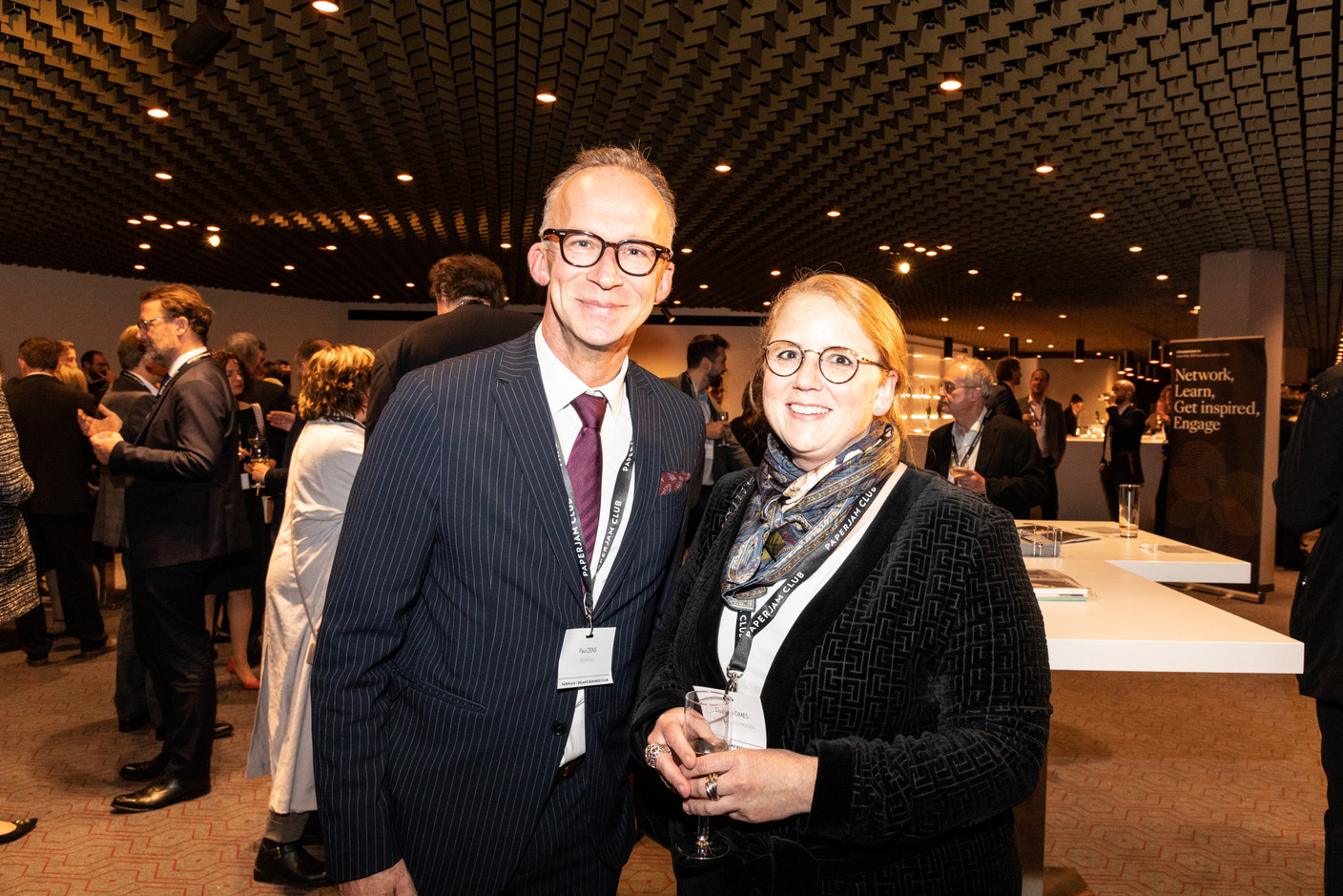 Paul Zens (Déi Gréng) et Elisabeth Omes (Elvinger Hoss Prussen). (Photo : Marie Russillo / Maison Moderne)