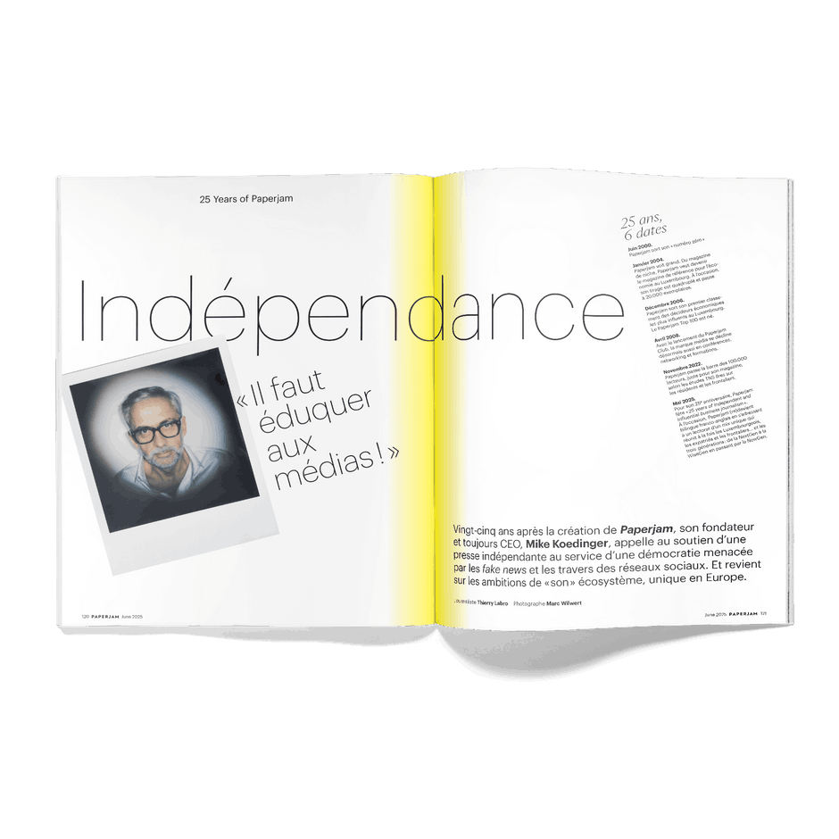 An interview with the founder and CEO of Maison Moderne, the publishing house behind Paperjam magazine, Mike Koedinger. Photo: Maison Moderne