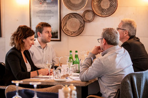 Sophie Pierini (Sophie Pierini), Matthieu Hodas (Hays), Didier T'Kint (BFED) et Régis Auburtin (Arthemis Formalux) ((Photo: Julian Pierrot / Maison Moderne))