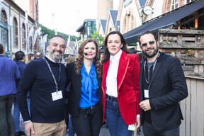 Salvatore Barberio (Le Grand Café), Nathalie Reuter (Maison Moderne), Stéphanie Jauquet (Um Plateau) et Gabriel Boisante (Amore) (Photos: Eva Krins et Marie Russillo/Maison Moderne)