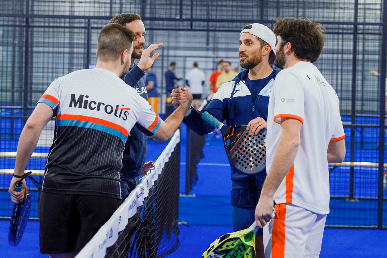 Lucas Robert (Microtis), Maxime Hassid (Sport4Lux), Hugo Houlné (Smart Média & Digital) and Joïc Assioma (Francorchamps Motors Luxembourg). (Photo: Julian Pierrot/Paperjam)