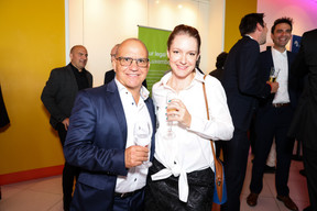 Orlando Pinto (Sopinor Constructions) et Virginie Laurent (Paperjam+Delano Business Club). (Photo: Eva Krins/Maison Moderne)