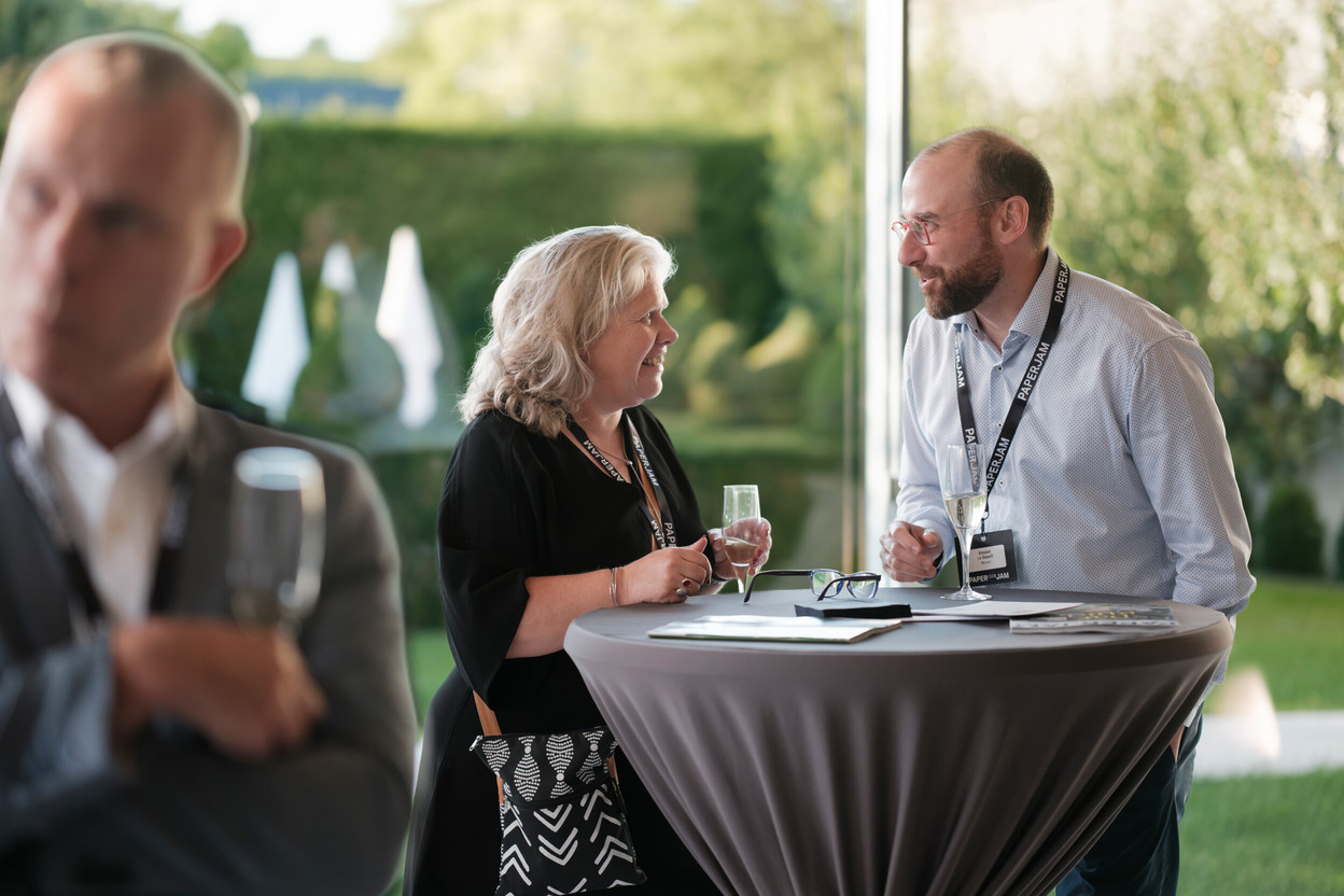 Nancy Racke (Luxembourg Science Center) and Vincent Le Doeuff (Moocon). (Photo: Jan Hanrion/Paperjam)