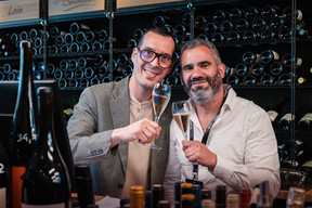 Julien Franzetti (La Cave des Sommeliers) and Nathanel Benizri (Etic). Photo: Virginie Willemet/Vyou