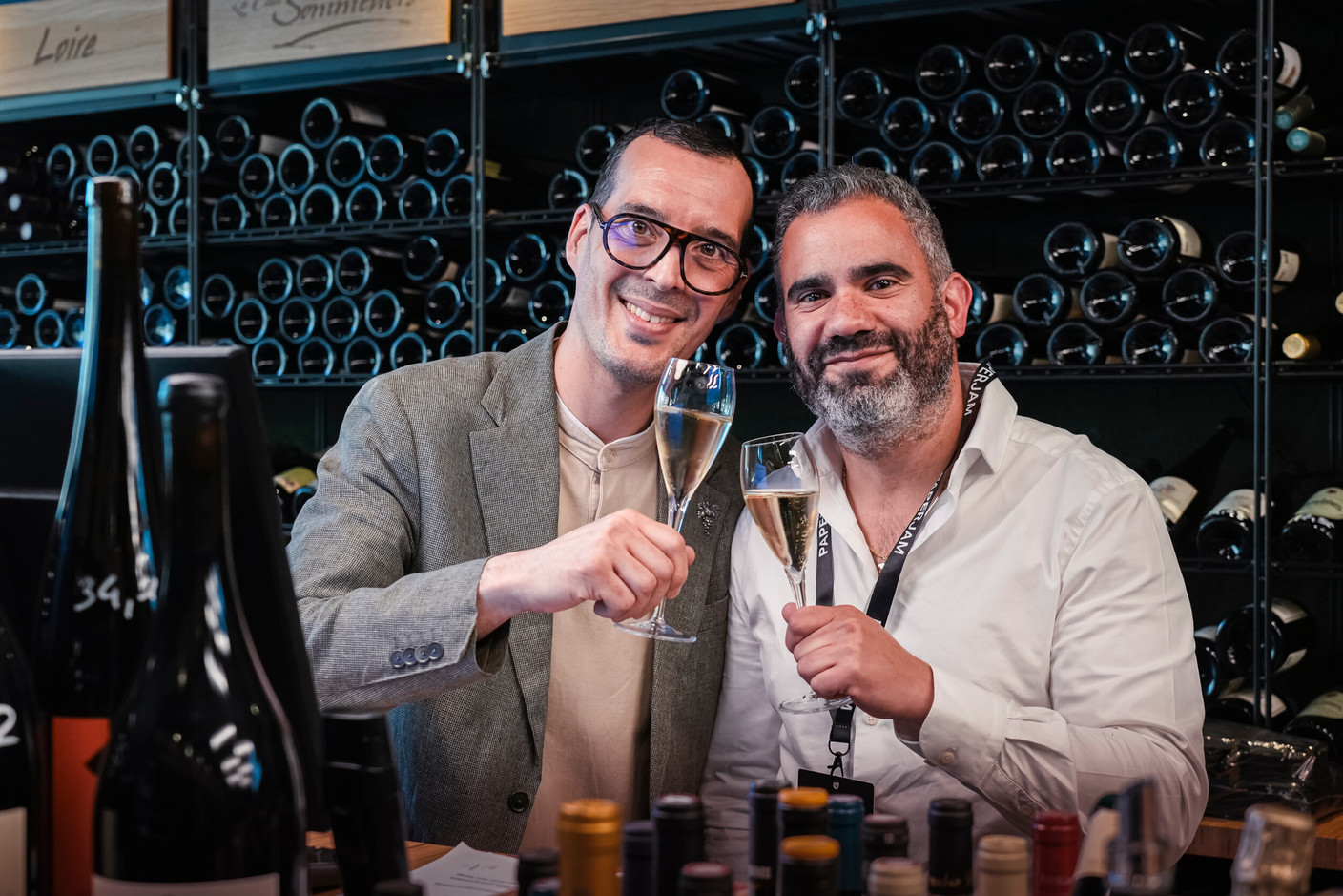 Julien Franzetti (La Cave des Sommeliers) and Nathanel Benizri (Etic). Photo: Virginie Willemet/Vyou