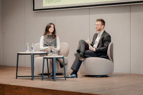Alexandra Kahn (Genaveh) and Hugo Hirsch (Paperjam). Photo: Julian Pierrot/Paperjam