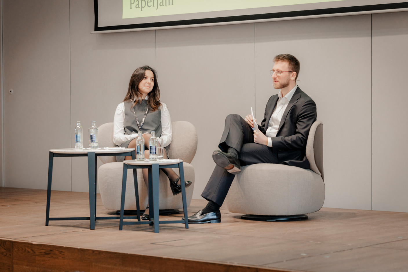 Alexandra Kahn (Genaveh) and Hugo Hirsch (Paperjam). Photo: Julian Pierrot/Paperjam
