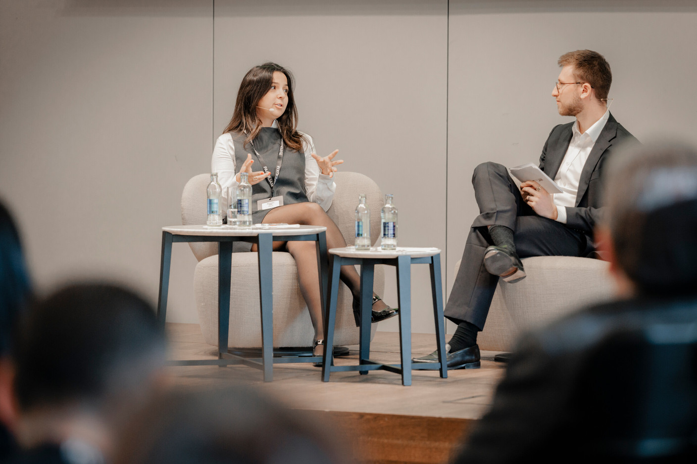 Alexandra Kahn (Genaveh) and Hugo Hirsch (Paperjam). Photo: Julian Pierrot/Paperjam