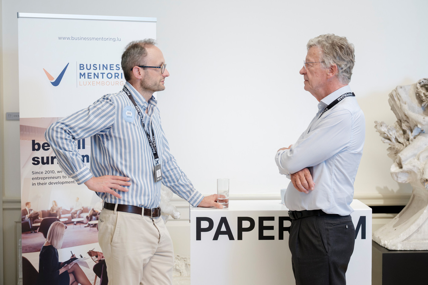 Olivier De Greift (Business Mentoring Luxembourg) et Claude Faber (Business Mentoring Luxembourg). Jan Hanrion/Paperjam