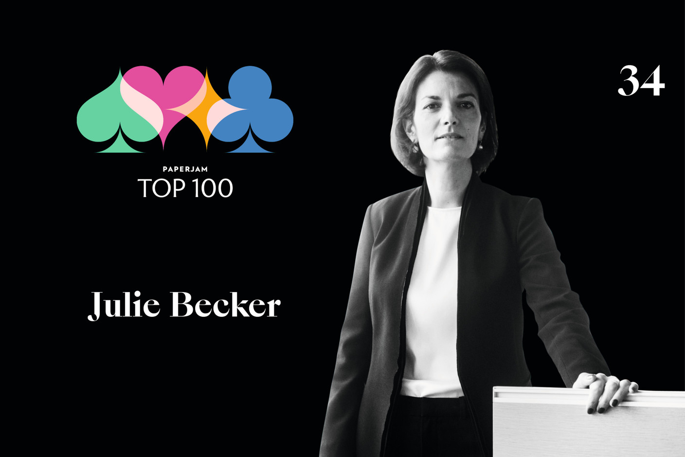 Julie Becker, 34e du Paperjam Top 100 2020. (Illustration: Maison Moderne)