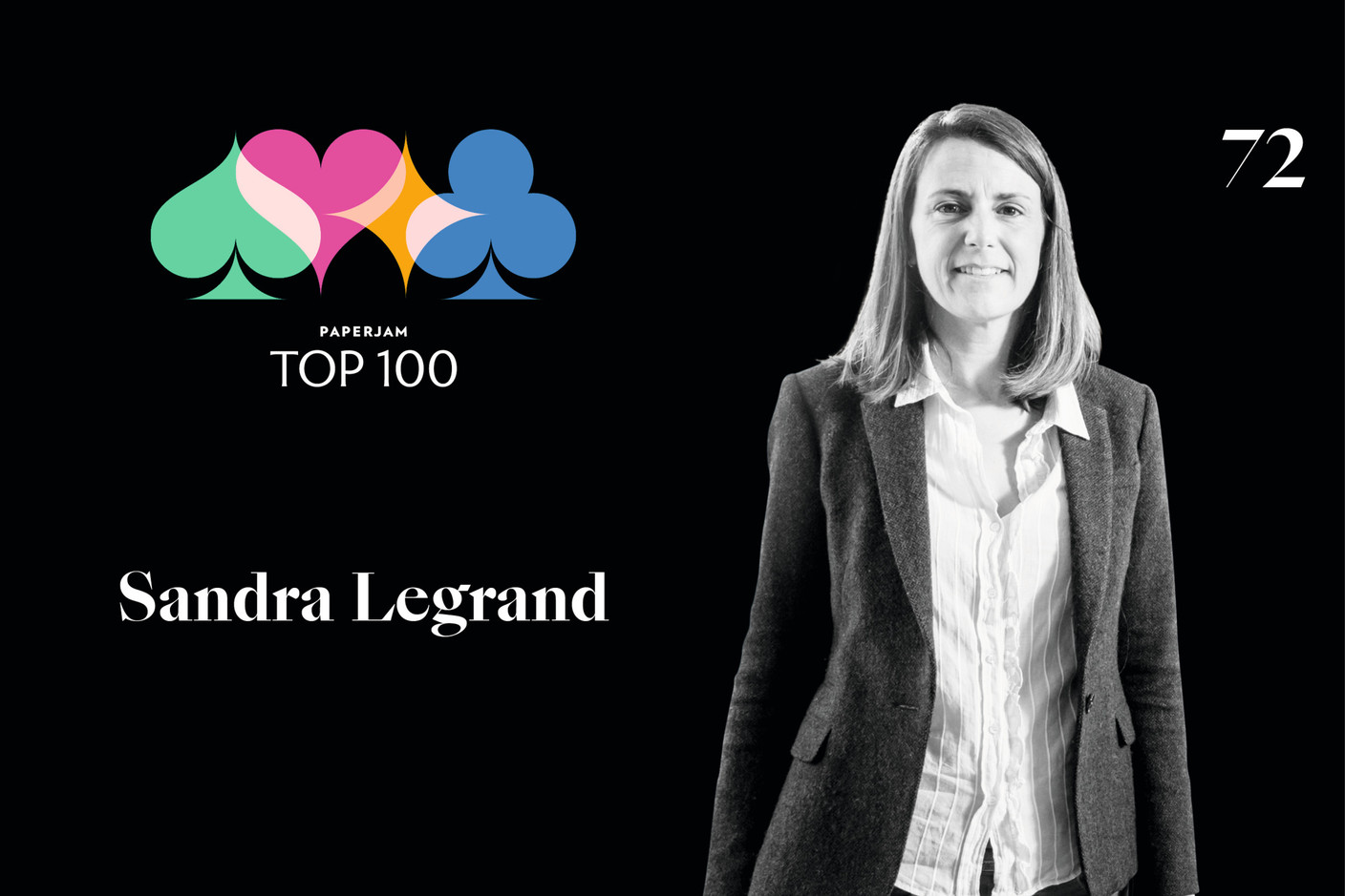 Sandra Legrand, 72e du Paperjam Top 100 2020. (Illustration: Maison Moderne)