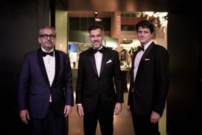 Mike Koedinger (Maison Moderne), Franz Fayot (ministre de l’Économie) et Luc Decker (ministère de l’Économie). (Photo: Matic Zorman/Maison Moderne)