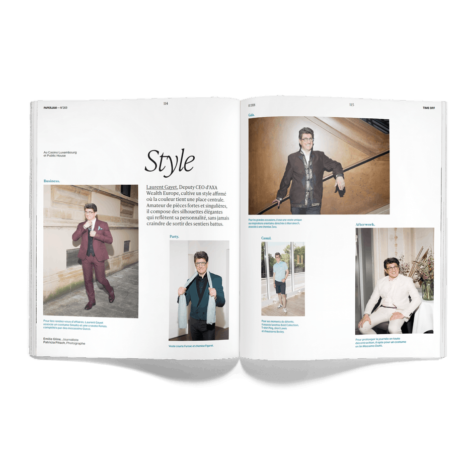 Outfits made up of unique pieces… Laurent Gayet’s style.  (Photos: Patricia Pitsch)
