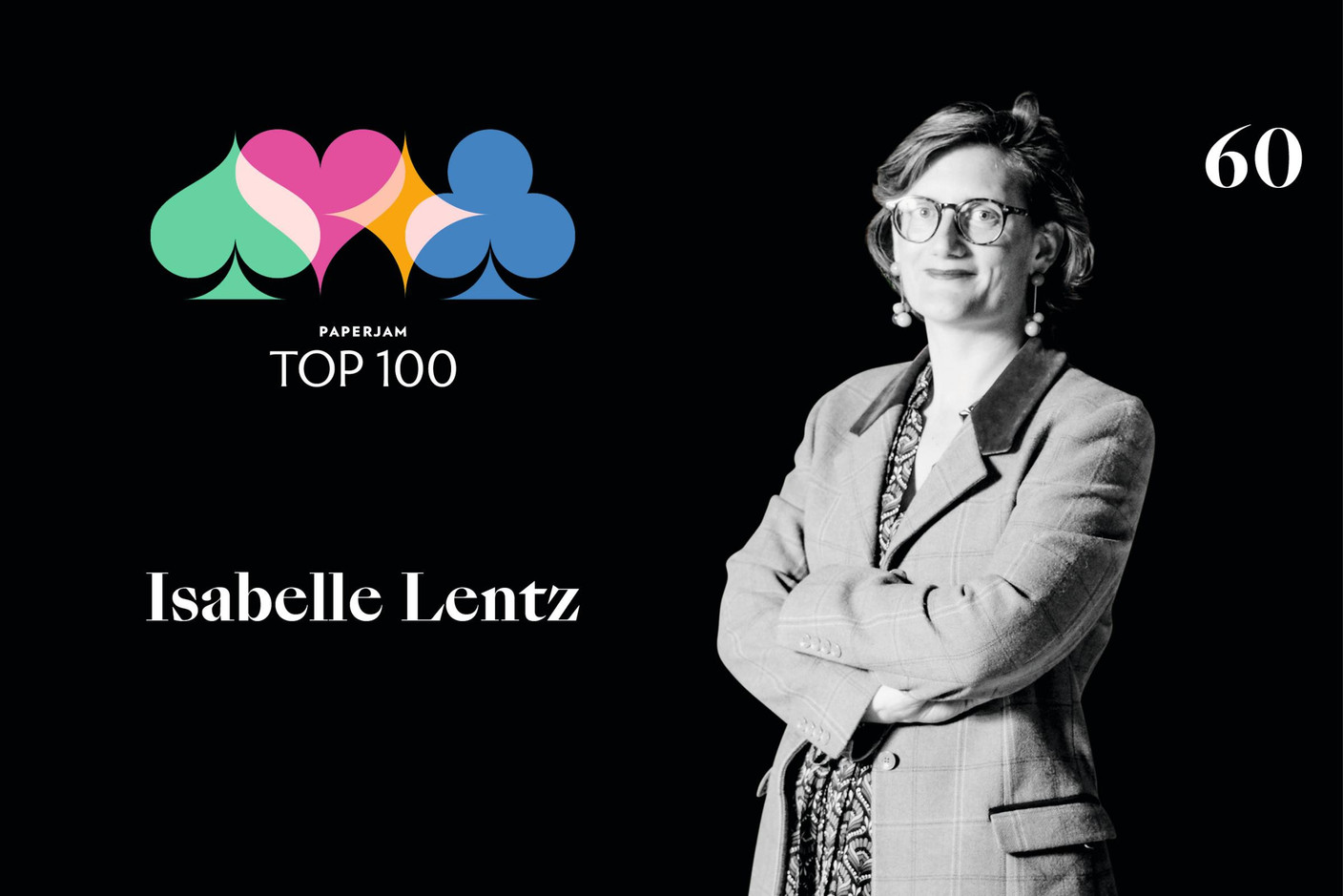 Isabelle Lentz, 60e du Paperjam Top 100. (Illustration: Maison Moderne)