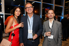 Elizabeth Benarroch (Prolink Consulting), Hervé Gernez (Exatech / LuxGoodies) et Patrick Coelho (Properties Solutions). (Photo: Eva Krins et Marie Russillo/MaisonModerne)