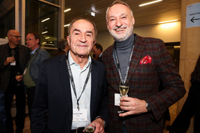 Alain Ruttiens (Neuron) et Enrico Mela (Bellatrix Asset Management). (Photo: Eva Krins et Marie Russillo/MaisonModerne)