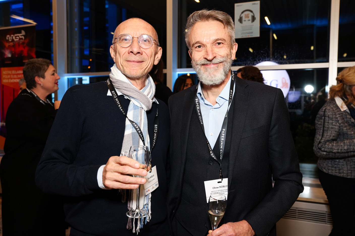Eric Anselin (Ile aux Clowns) et Olivier Noblot (Institut International de Recherche & Développement Humain). (Photo: Eva Krins et Marie Russillo/MaisonModerne)