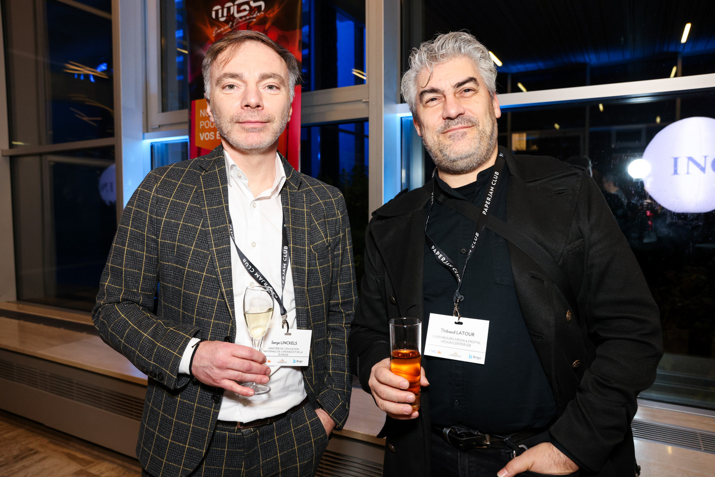 Serge Linckels (ministère de l’Éducation nationale de l’Enfance et de la Jeunesse) et Thibaud Latour (Luxembourg Media & Digital Design Center GIE – LMDDC). (Photo: Eva Krins et Marie Russillo/MaisonModerne)