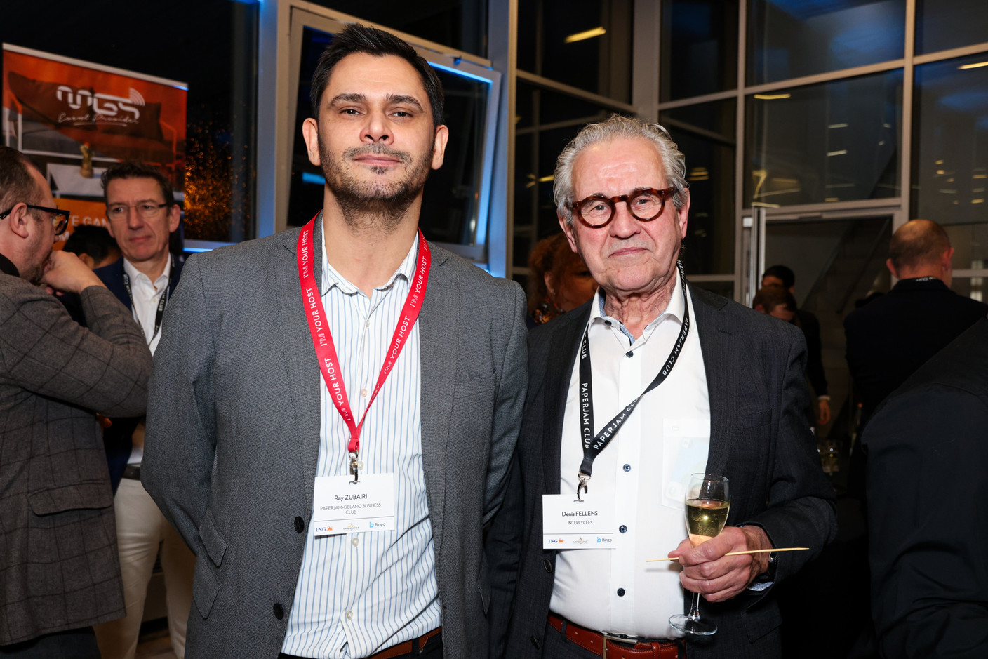 Ray Zubairi (Paperjam+Delano Business Club) et Denis Fellens (Interlycées). (Photo: Eva Krins et Marie Russillo/MaisonModerne)