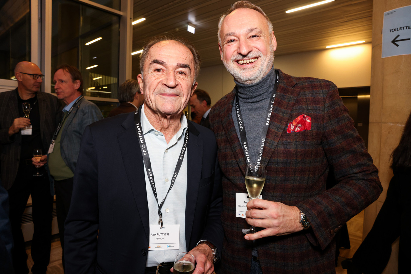 Alain Ruttiens (Neuron) et Enrico Mela (Bellatrix Asset Management). (Photo: Eva Krins et Marie Russillo/MaisonModerne)