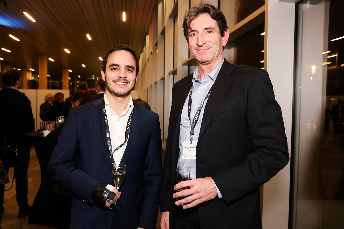 João Carreiro (Diligent Consulting) et Andrea Maramotti (Immotop.lu). (Photo: Eva Krins et Marie Russillo/MaisonModerne)