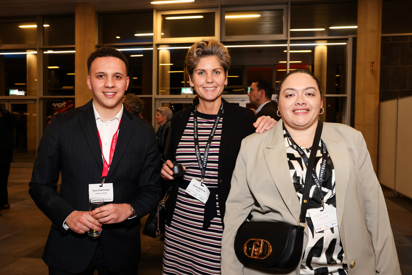 Ryane Charchour (Paperjam+Delano Business Club), Krisztina Benczik (Tandm) et Halima Foudil (Home RH). (Photo: Eva Krins et Marie Russillo/MaisonModerne)