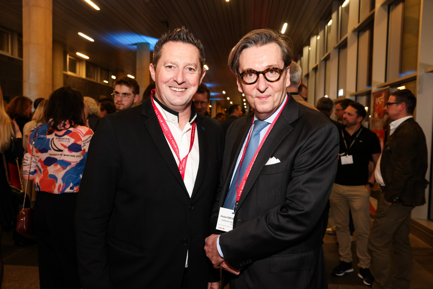 Dany Lucas et Michel Grevesse-Sovet (Paperjam+Delano Business Club). (Photo: Eva Krins et Marie Russillo/MaisonModerne)