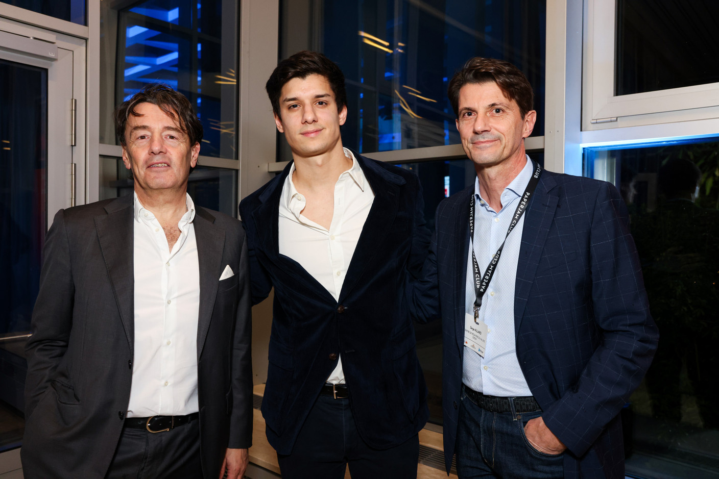 Daniel Schneider (Tentzing partners), Maxime Allard (Circu Li-ion) et Serge Allard (Centre de pédiatrie du Val Ste Croix). (Photo: Eva Krins et Marie Russillo/Maison Moderne)