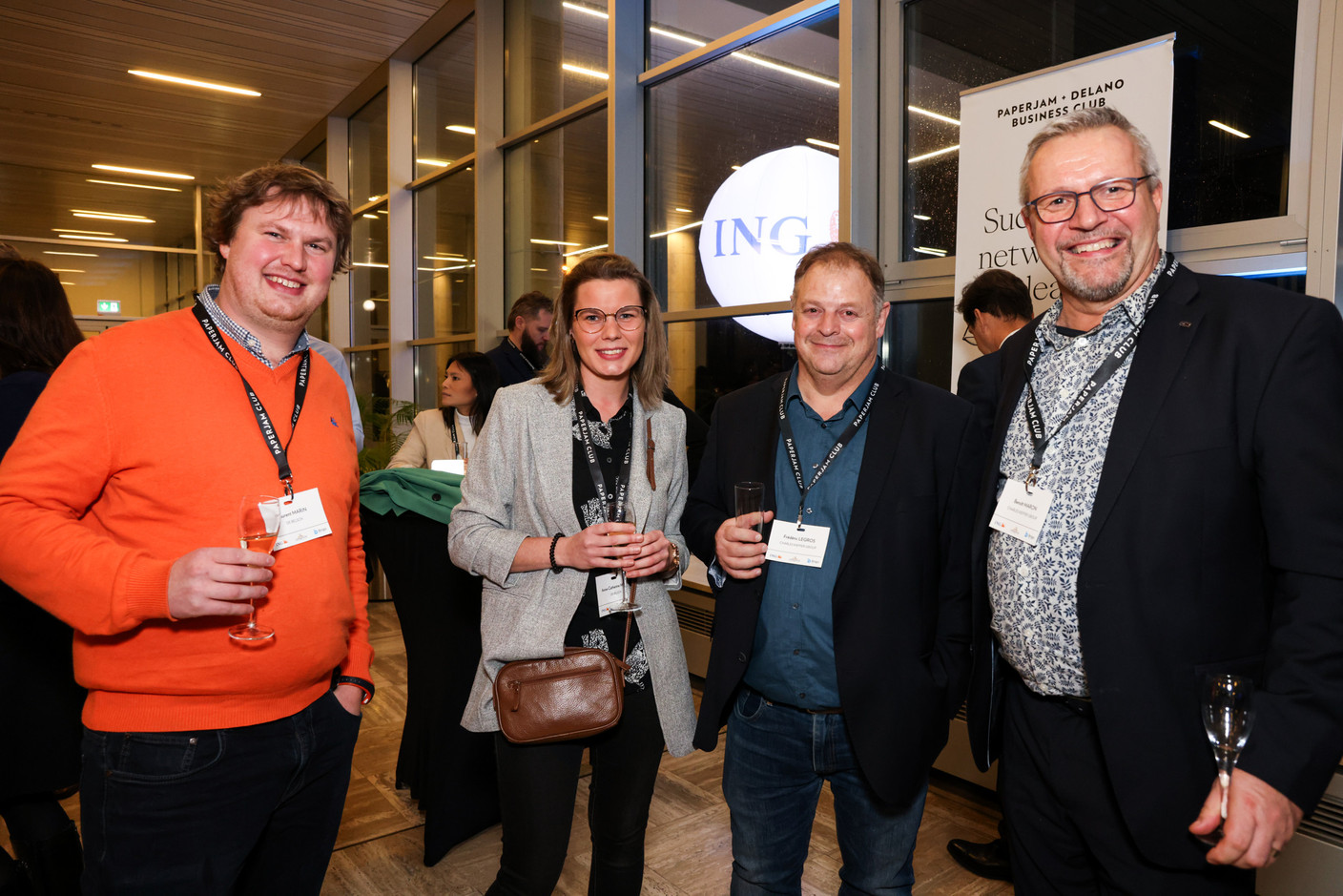 Laurent Marin, Anne-Catherine Marin (De Belsch), Frédéric Legros et Benoît Maron (Charles Kieffer Group). (Photo: Eva Krins et Marie Russillo/Maison Moderne)