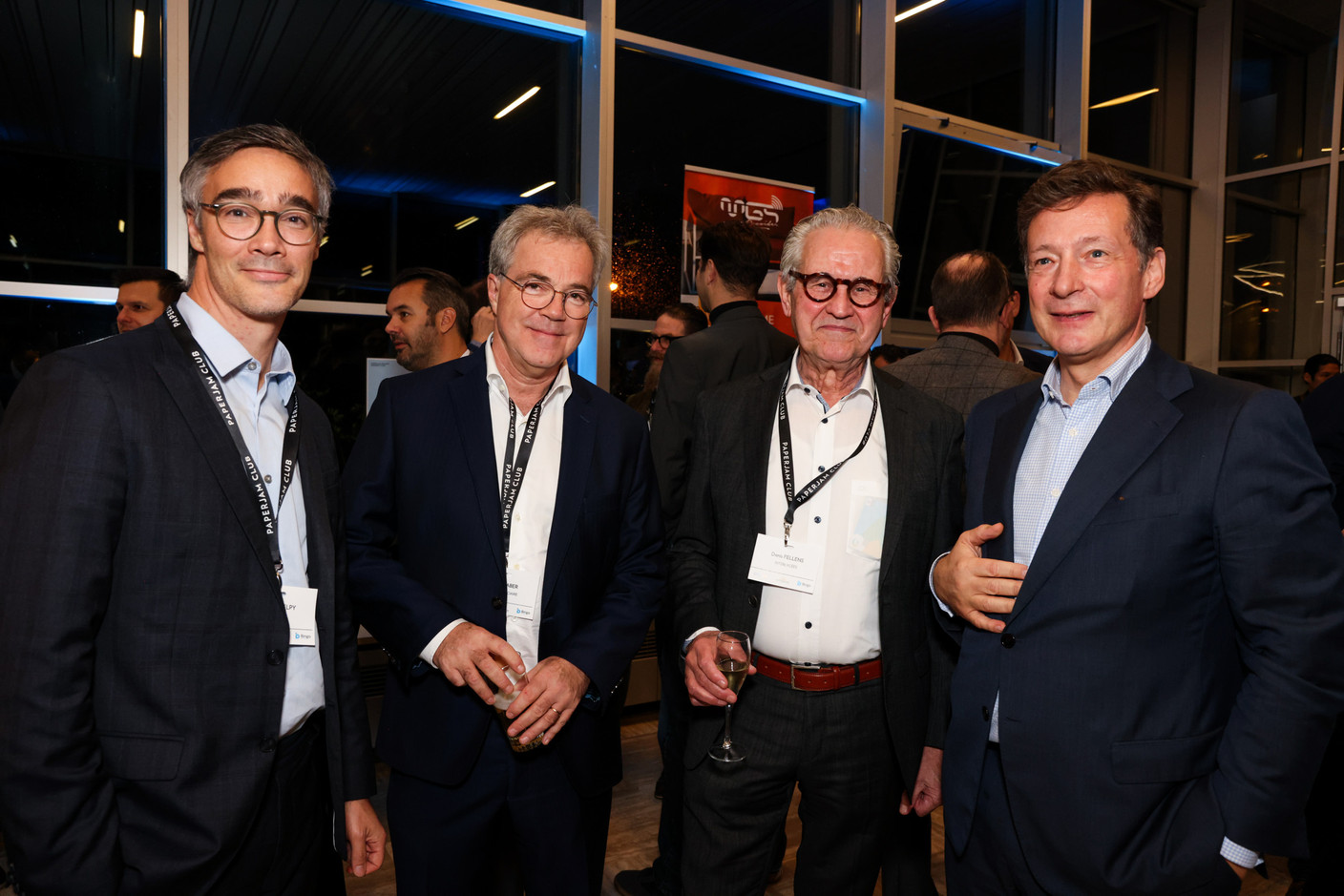 Julien Delpy (EY), Bob Faber (B.A. Fiduciaire), Denis Fellens (Interlycées) et Nicolas Mackel (Luxembourg for Finance). (Photo: Eva Krins et Marie Russillo/Maison Moderne)