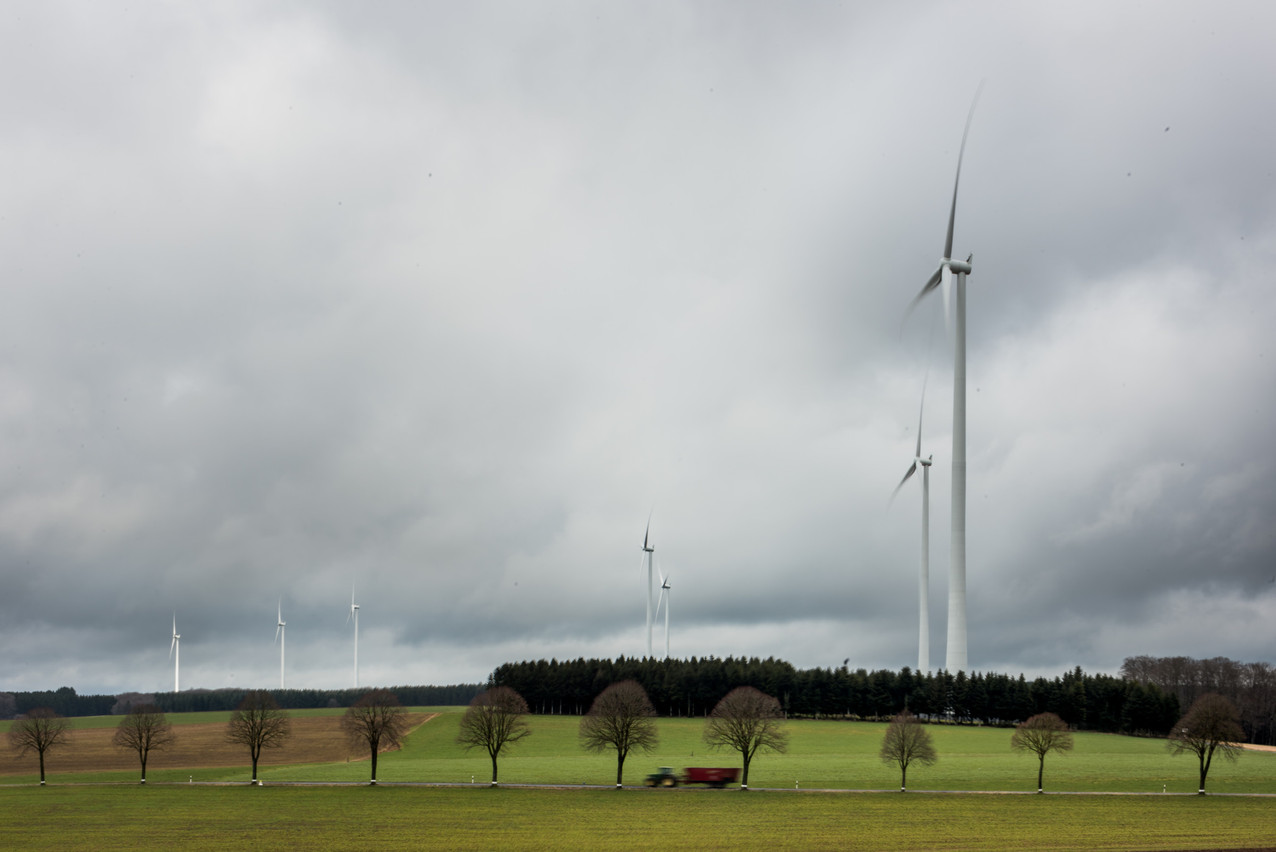 Les sept éoliennes du nouveau parc éolien de Wincrange constituent le plus puissant parc éolien du pays et permettront d’alimenter 30.000 personnes en électricité. (Photo: Nader Ghavami)