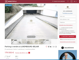 A covered parking space for 179,000 euros. (Photo: screenshot Immotop.lu) 