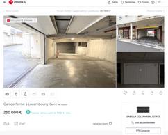 A closed garage at 230,000 euros. (Photo: screenshot atHome.lu) 