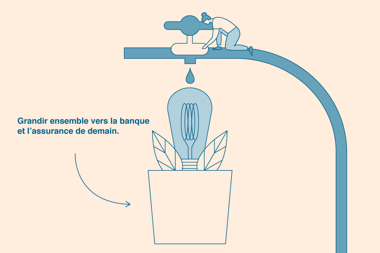 La raison d’être du groupe Crédit Agricole: «Agir chaque jour dans l’intérêt de nos clients et de la société.» Maison Moderne