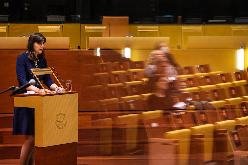 Laura Codruta Kovesi a été nommée sur accord du Parlement européen et du Conseil en octobre 2019. (Photo: CJUE)