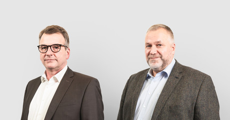 Werner Dräger (gauche) et Rudi Heil (droite): «En tant que promoteurs immobiliers, de nombreux sujets nous préoccupent également. Nous nous réjouissons de pouvoir échanger avec des experts du marché local.» (Photo: Maison Moderne)
