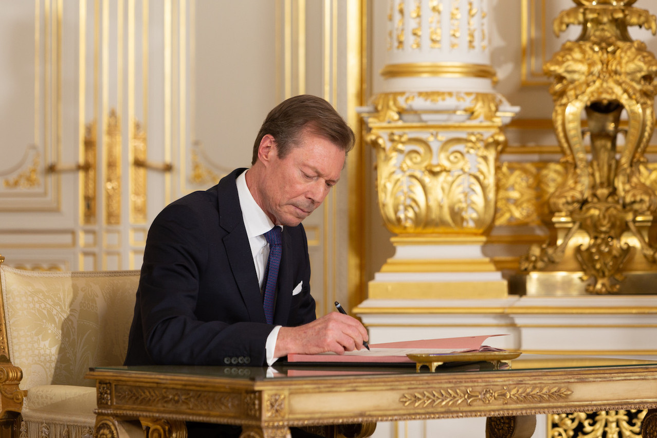 Grand Duke Henri, pictured here in February 2020, made the appointment in consultation with the government.  Romain Gamba / Maison Moderne Publishing SA