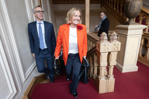 Paulette Lenert lors de sa première séance à la Chambre comme députée. (Photo: Paperjam/archives)