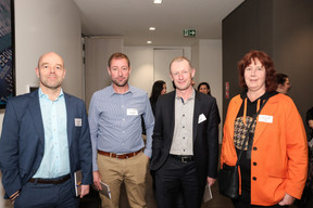 Claude Wurth (Spuerkeess), Gilles Charlier (Spuerkeess), Mr Baratte (Spuerkeess), Bettina Helling (ABBL). Photo: Marie Russillo/Maison Moderne