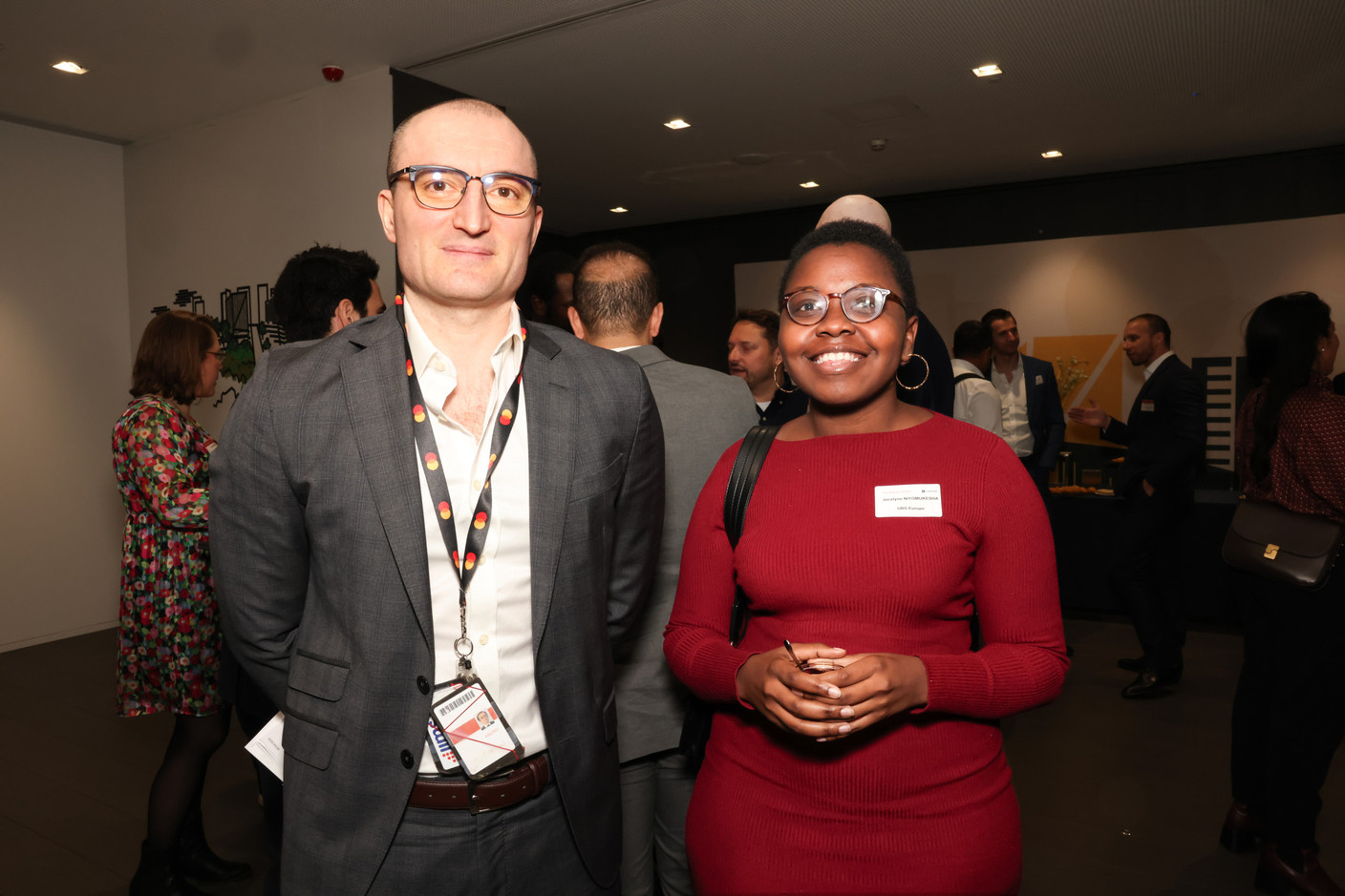 Andrei Costica (Allen & Overy) and Jocelyne Niyomukesha (UBS Europe). Photo: Marie Russillo/Maison Moderne