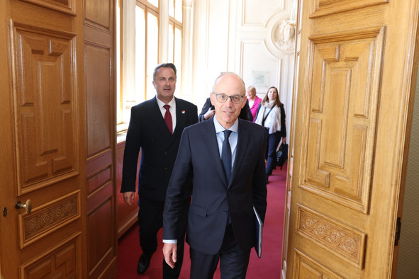  Luc Frieden a dévoilé les grandes lignes de la réforme des retraites. La variable centrale sera la durée de cotisation. (Photo: Romain Gamba)