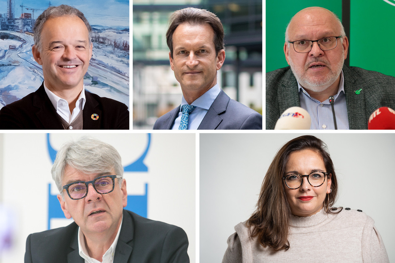 Reactions to Luc Frieden’s speech were mixed between the trade unions, the Ecological Movement, employers and the Chamber of Commerce. Montage: Maison Moderne